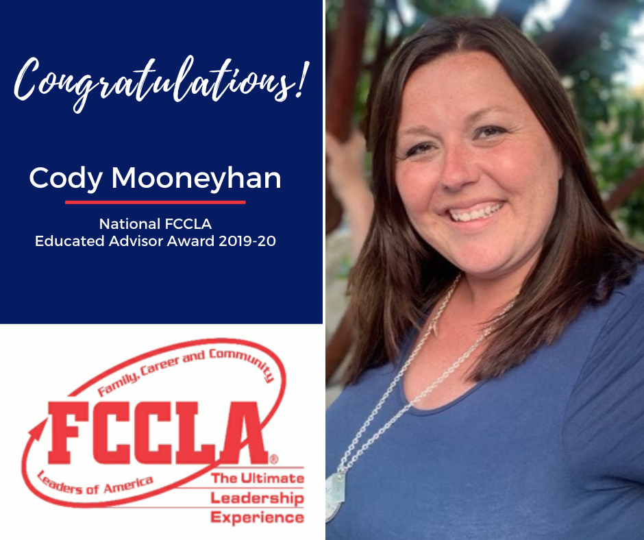 Mooneyhan Honored with FCCLA Educated Adviser Award