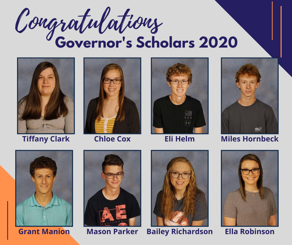 Eights GCHS Juniors Selected as Governor's Scholars