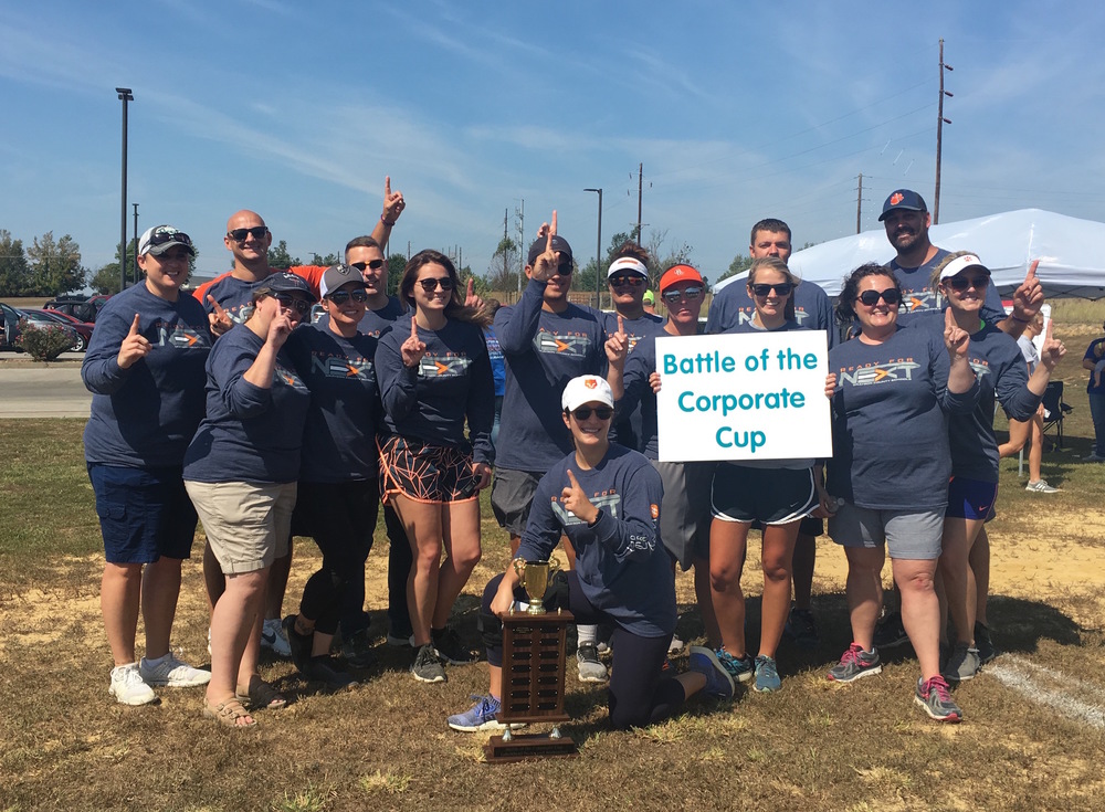 Team GCS with Corporate Cup Trophy