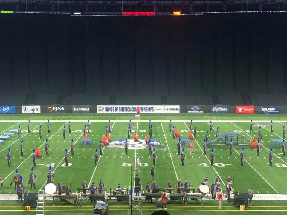 GCHS Band on a football field