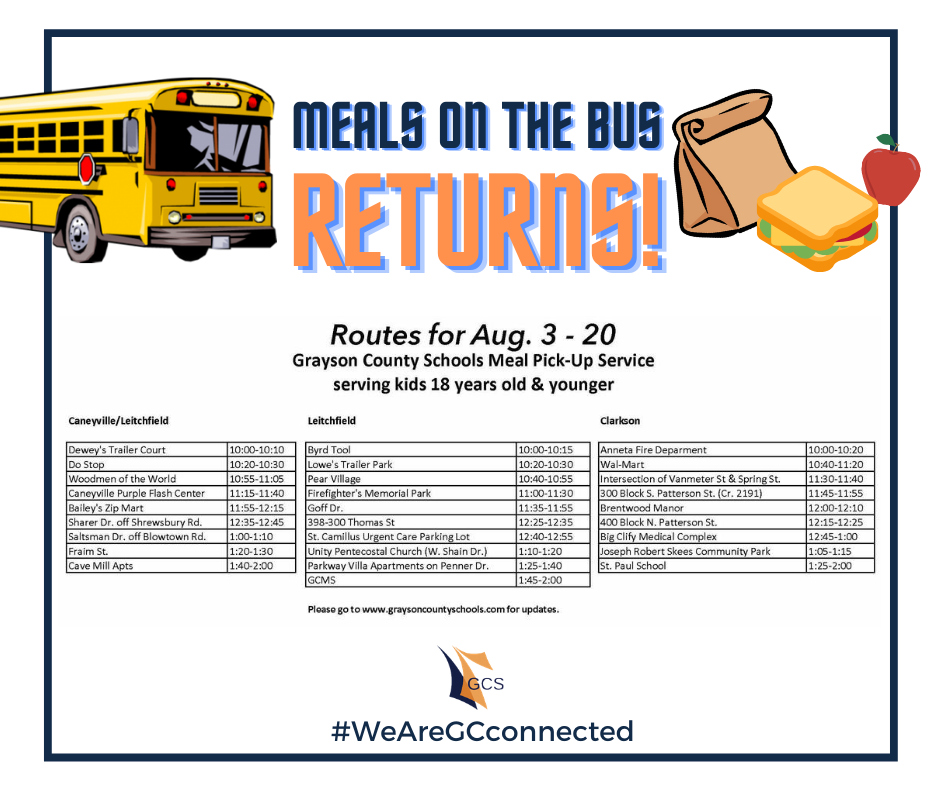 Meals on the Bus Returns Aug. 3