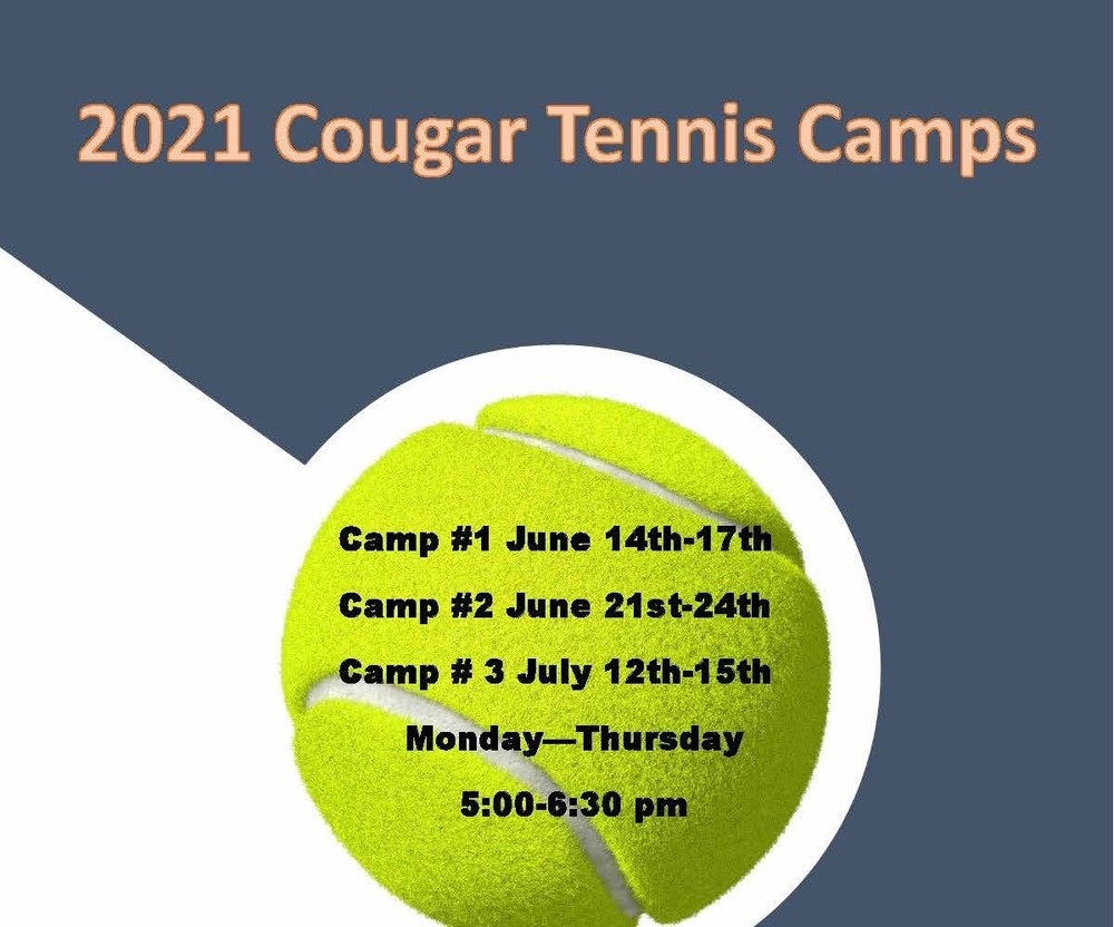 Cougar Tennis Camps Coming in June, July