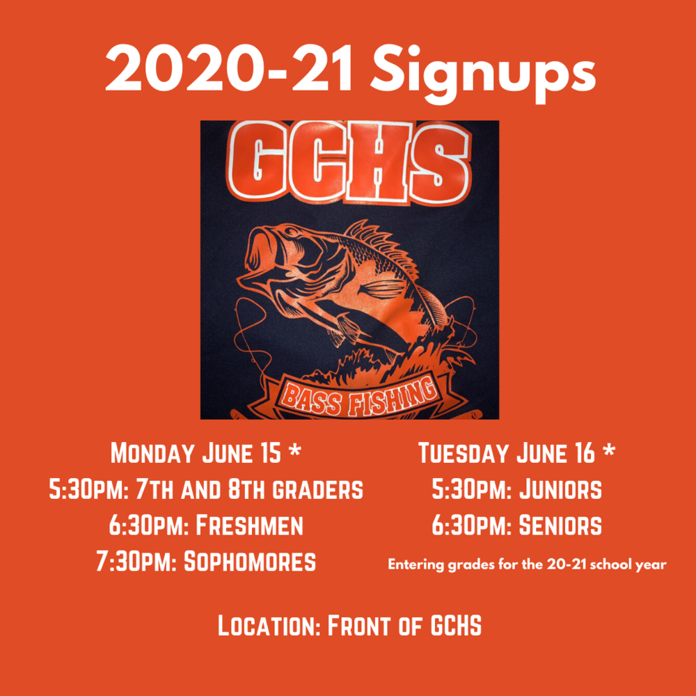 Bass Fishing Team Signups, June 15 - 16