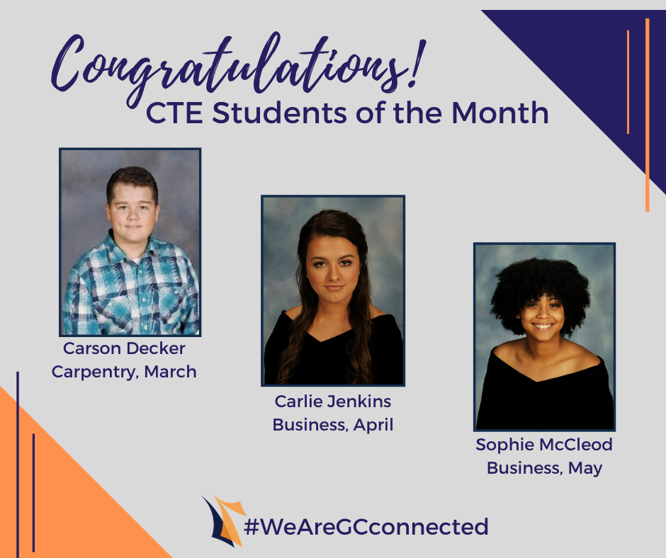 CTE Names Students of the Month