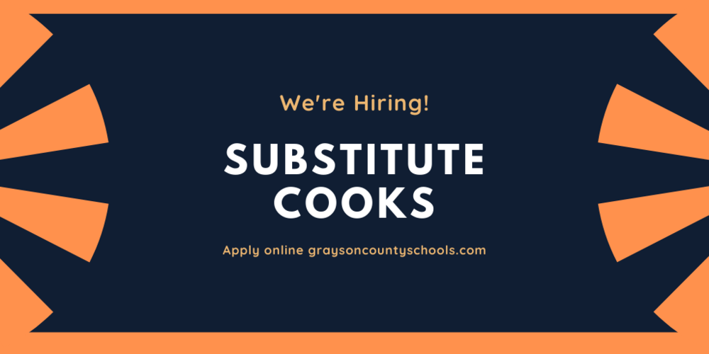 Food Services Hiring Substitute Cooks