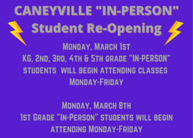 CANEYVILLE IN-PERSON RETURN REG SCHEDULE