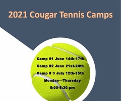 Cougar Tennis Camps Coming in June, July