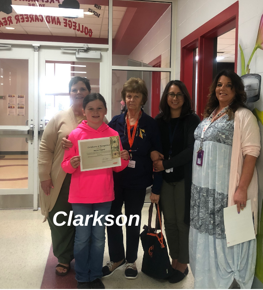 Clarkson: Michelle Galloway, Jayden Nugent, Carolyn Thomason, Andrea Ramirez, and Shannon Cates