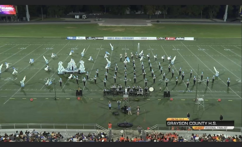 GCHS band performing at Bands of America Regional Finals