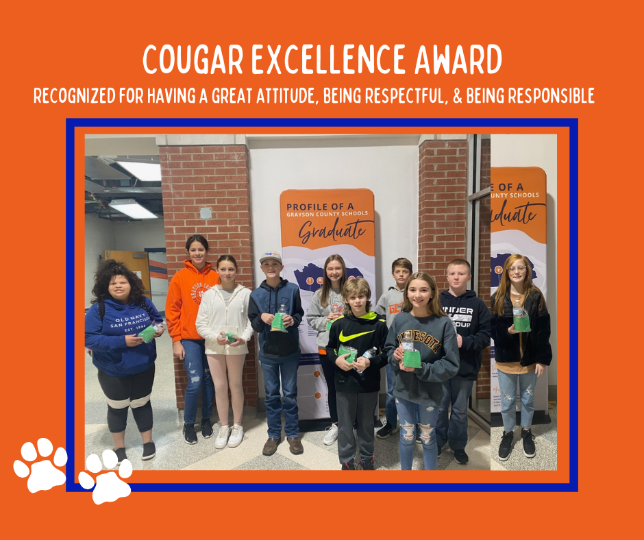 Cougar Excellence Award winners 