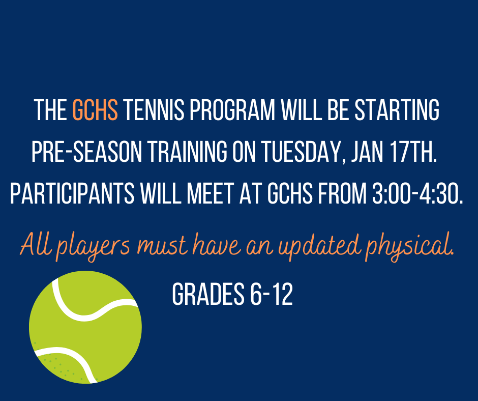 infographic about GCHS tennis program
