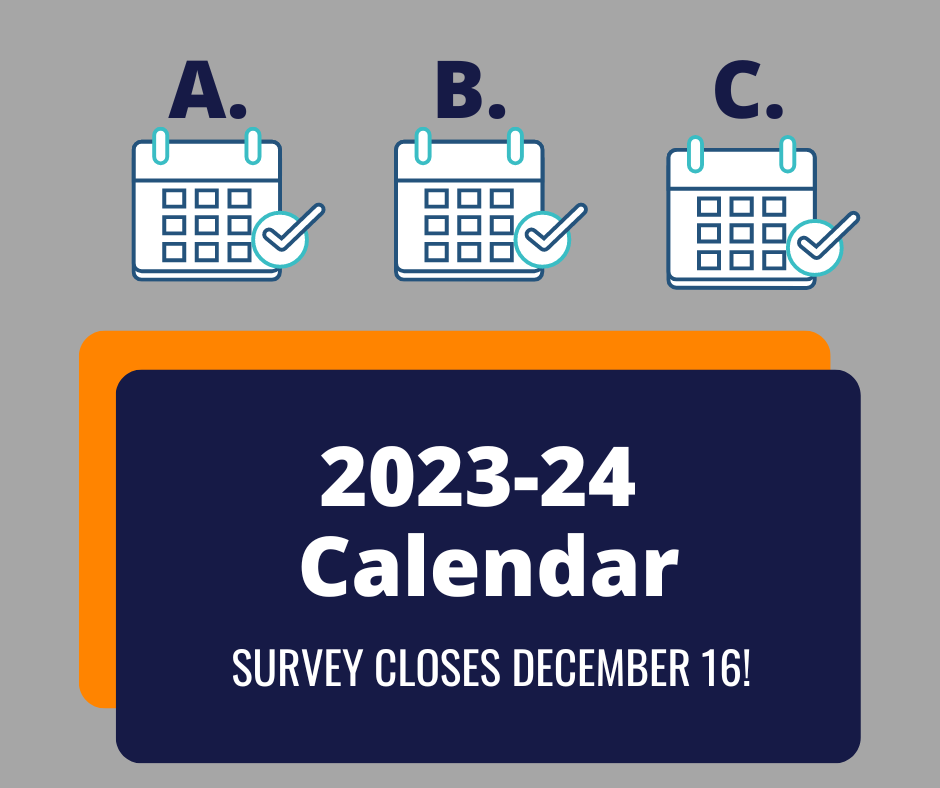 Decorative 2023-24 calendar survey